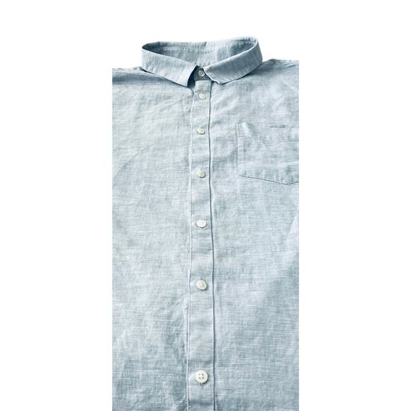 MARC ANTHONY LUXURY LONG SLV, BUTTON-UP SHIRT, MENS, XL SLIM FIT, HEATHER BLUE - Picture 7 of 12